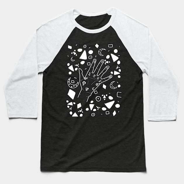 Palmistry Baseball T-Shirt by AJWhereArtThou